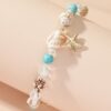 Wholesale Cross-border foreign trade popular jewelry conch rice beads turquoise bracelet beach starfish pendant shell crystal beads bracelet