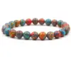 Wholesale Retro Round Beaded Natural Stone Bracelets