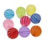 Wholesale Through-hole colored frosted pumpkin round beads