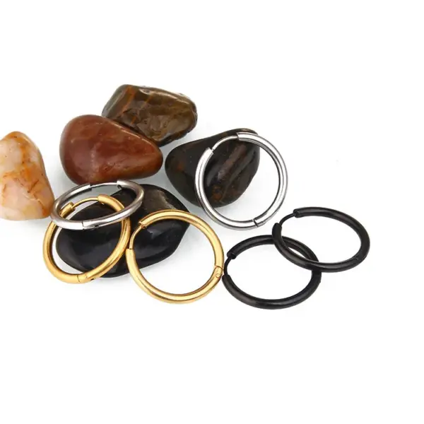 Wholesale 1 Piece Simple Style Geometric Plating Stainless Steel Earrings