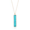 Wholesale square gemstone pendant natural stone necklace