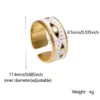 Wholesale PVD Coated Real Gold Plated 18K Gold Eye 304 Stainless Steel Punk Waterproof Non Tarnish Open Rings