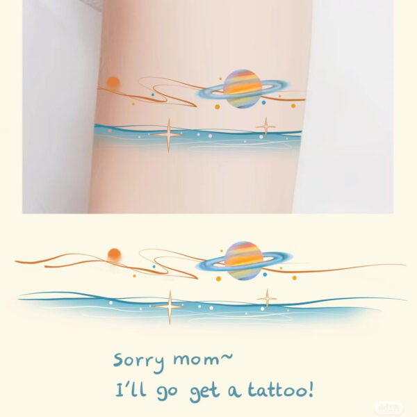 Wholesale Star Sea Bracelet Color Tattoo Sticker Waterproof Long-lasting Women's Trendy New Student Sweet Cool Personality INS Sticker