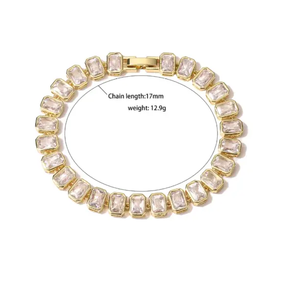 Wholesale Fashion Geometric Copper Zircon Bracelets Earrings Necklace In Bulk