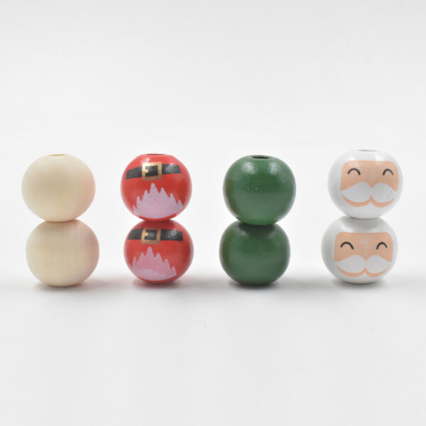 Wholesale Santa Claus wooden bead