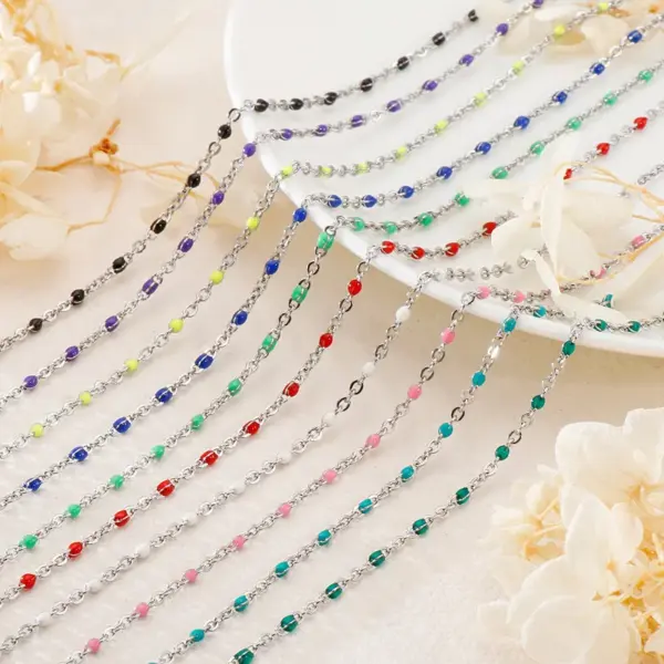 Wholesale Ion Plating (IP) Geometric 304 Stainless Steel Fashion Waterproof Non Tarnish 304 Stainless Steel Necklace