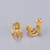 oly-711eac1c19990b4699351702cd972b02 Wholesale PVD Coated 14K Gold Real Gold Plated Geometric 304 Stainless Steel Fashion Waterproof Non Tarnish Earrings