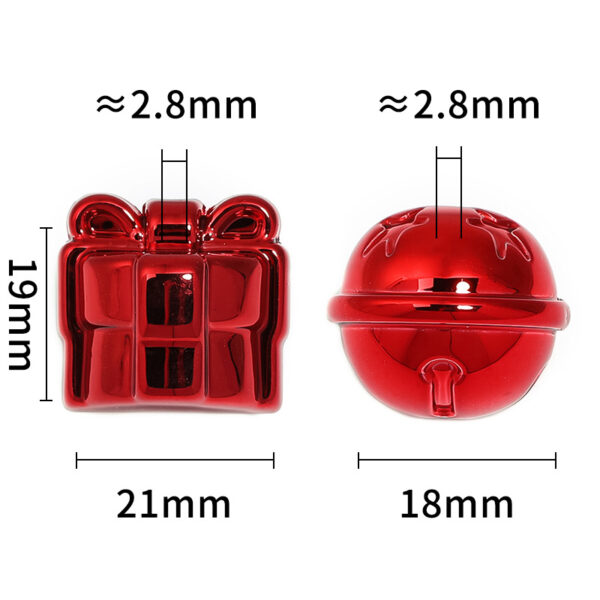 Wholesale Christmas Metallic Bow DIY Through-Hole Beads