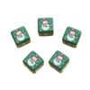 Wholesale 10pcs Christmas Square Beads DIY Mobile Phone Chain Beads