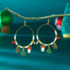 Wholesale Christmas tree, reindeer, gingerbread man earrings