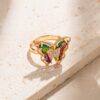 Wholesale Korean style sweet butterfly diamond ring for women ins trendy fashion personality light luxury niche design sense online celebrity ring