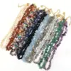 Vintage Style Geometric Natural Stone Gravel Beaded Chain Necklace In Bulk