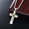 Wholesale 2023 new hot sale stainless steel European and American jewelry titanium steel retro multi-layer cross necklace pendant