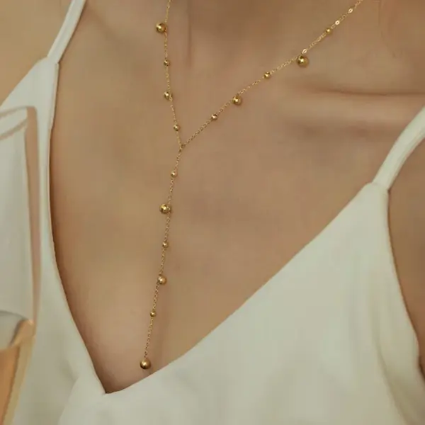 Copper Simple Style Inlay Round Zircon Solitaire Necklace