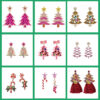 Wholesale Cute cartoon beaded Christmas earrings, Christmas tree earrings