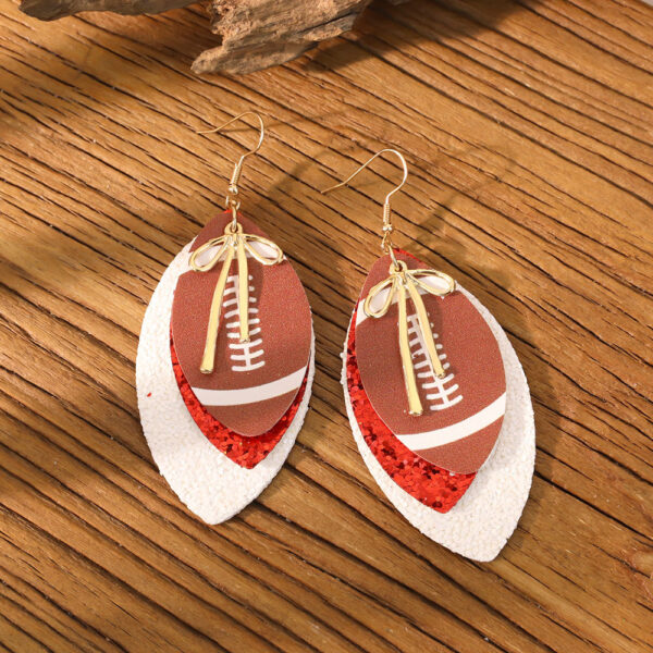 Wholesale Sports Elements Rugby Earrings