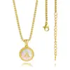 Wholesale PVD Coated 18K Gold Plated Letter 304 Stainless Steel Casual Modern Style Waterproof Non Tarnish 304 Stainless Steel Pendant Necklace