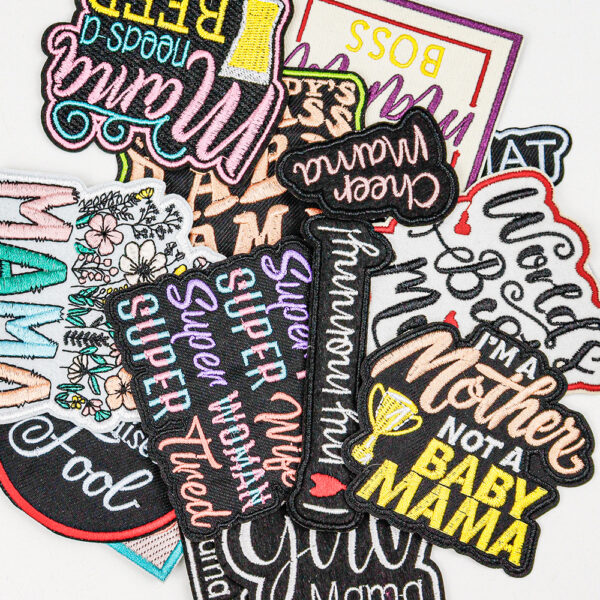 Wholesale Embroidered colorful English alphabet stickers