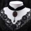 Wholesale Cross-border foreign trade Gothic Dark Rose Necklace Personality Collar Halloween Gothic Necklace Factory Outlet