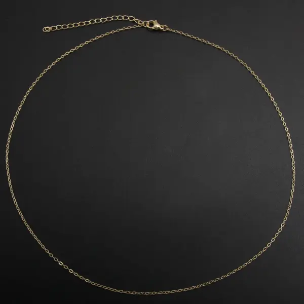 Wholesale Jewelry Simple Style Solid Color 304 Stainless Steel Gold Plated Necklace