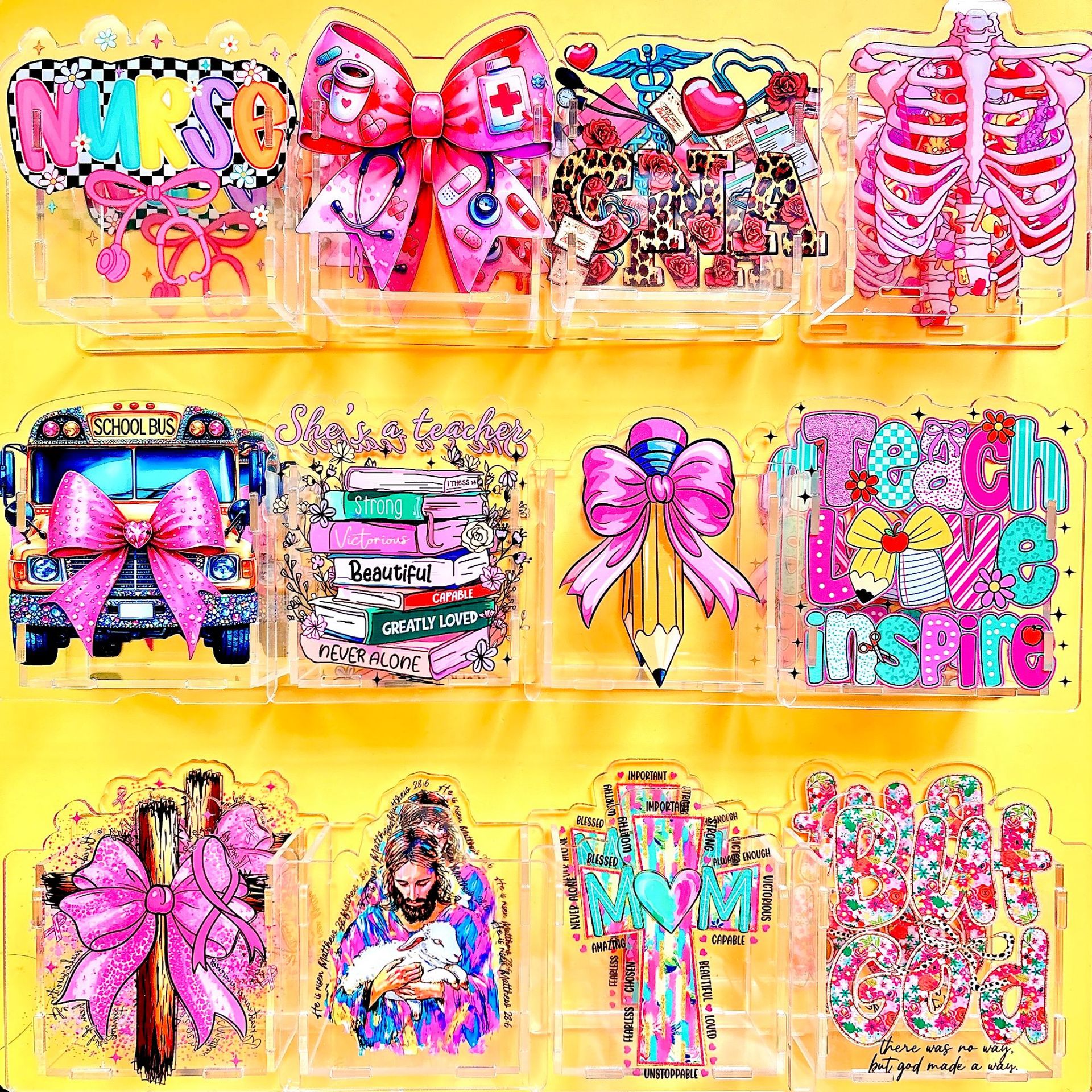 Wholesale Teacher's and nurse's school splies, medical and nursing care acrylic pen holders and pencil cases