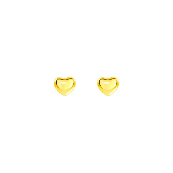 Wholesale 1 Pair Casual Simple Style Heart Shape Plating Titanium Steel Ear Studs
