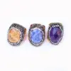 Wholesale Ethnic Style Oval Natural Stone Open Ring