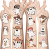 Wholesale New Cartoon Cute Ghost Tattoo Sticker Waterproof Party Gift Funny Fun Face Sticker Cross-border