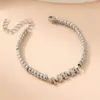Wholesale Simple Style Classic Style Letter 304 Stainless Steel 18K Gold Plated Beaded Chain Bracelets In Bulk