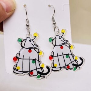 Creative Acrylic Earrings for Christmas - 04