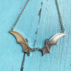 Wholesale Hot Sale Vampire Bat Wings Necklace Wings Bat Wings Vampire Gothic Metal Factory Direct Sale