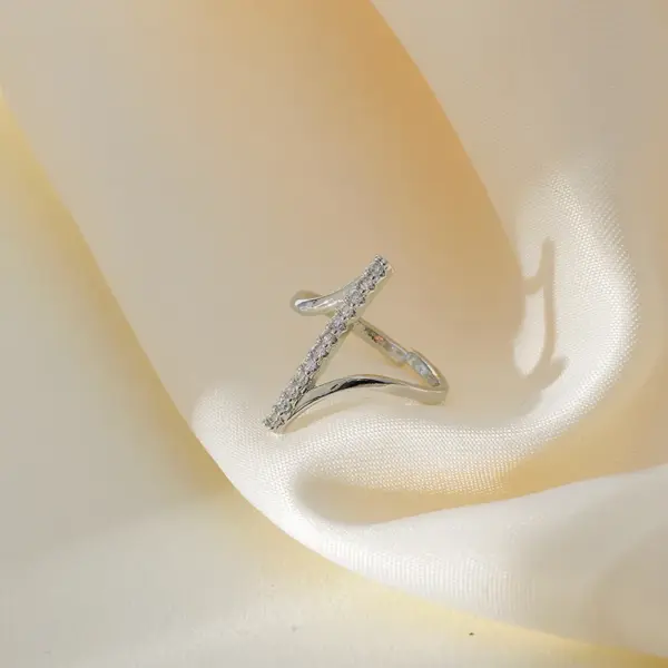 Wholesale Jewelry Elegant Classic Style Geometric 304 Stainless Steel Zircon Rings