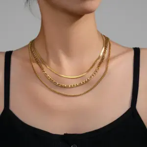 Blade Chain Thick Curb Necklace Thin Curb Necklace