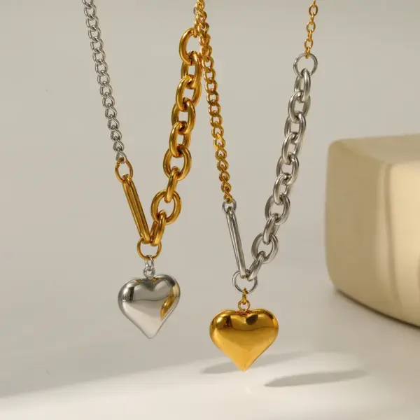 Wholesale 304 Stainless Steel Vacuum Electroplating (In Furnace) Plated 18K Real Gold Women's Suitable Necklace