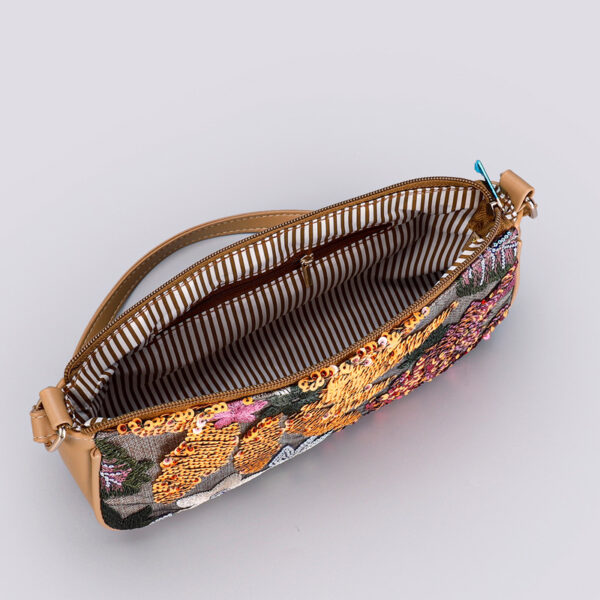 Wholesale sequin embroidered flower shoulder bag