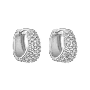 White Gold Oval Narrow Style 1 Pair
