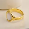 PVD Coated Real Gold Plated 18K Gold Round Stainless Steel Elegant Waterproof Non Tarnish Rings