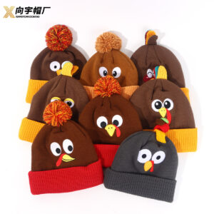 Wholesale Thanksgiving Children's Turkey Knitted Hat