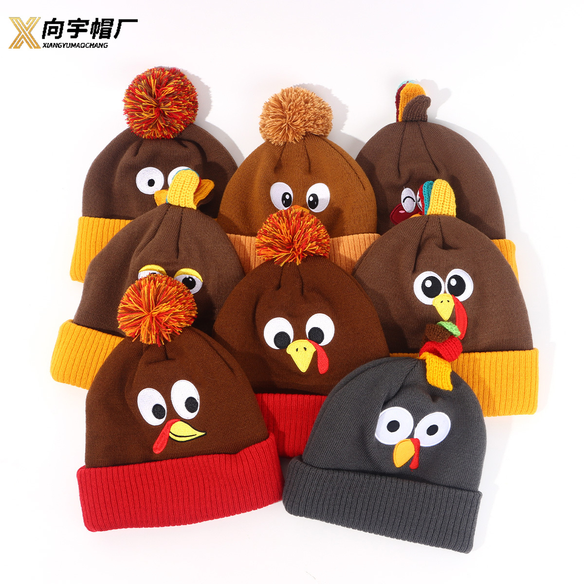 Wholesale Thanksgiving Chilen's Turkey Knitted Hat
