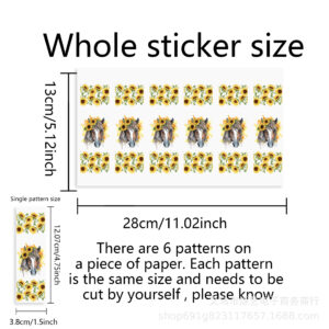 Horse series transparent crystal pen waterproof sticker -9