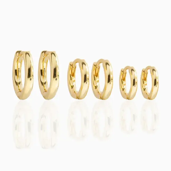 Wholesale INS Style Simple Style Geometric Brass 18K Real Gold Plated Women'S Earrings