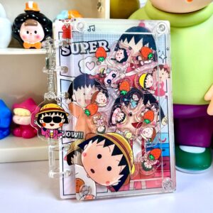 oly-71909419f8c5f821a0e1c7e1f34f8299 Wholesale Cherry Maruko A7 Loose-leaf Book Rocking Notebook Cute Girl Heart High-value Animation Student Journal