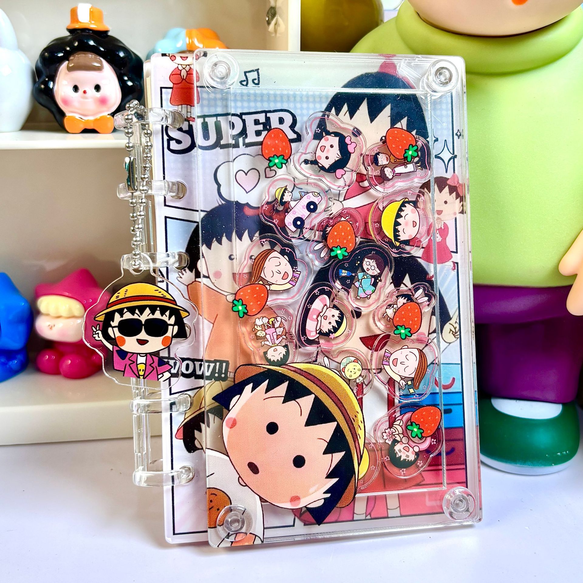 Wholesale Cherry Maruko A7 Loose-leaf Book Rocking Notebook Cute Girl Heart High-value Animation Student Journal