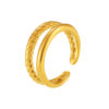 Wholesale Oumika Minimalist Twist Double Opening Ring Stainless Steel Plated 18k Gold Color Preservation Finger Ring in stock