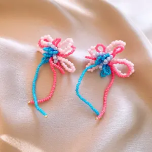 54# Silver Needle-Pink-Blue tassel