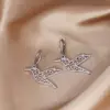 Wholesale PVD Coated Gold Plated Silver Plated Hummingbird 304 Stainless Steel French Style Simple Style Waterproof Non Tarnish Drop Earrings