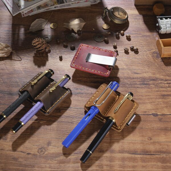 oly-71aa74e67c99fa000d09ab147025f724 Wholesale Two top-grain cowhide leather notebook pen holders