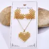 Wholesale Rack Plated Long-Lasting Plated PVD Coated 14K Gold Plated K Gold Plated Heart Shape Flower 304 Stainless Steel Steel Casual Cute Lady Jewelry Set