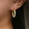 Wholesale PVD Coated Real Gold Plated 18K Gold Geometric 304 Stainless Steel Retro Waterproof Non Tarnish Earrings