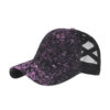 Wholesale Spring and summer new black purple star cross elastic net horsetail baseball cap cap sun hat sunshade B799